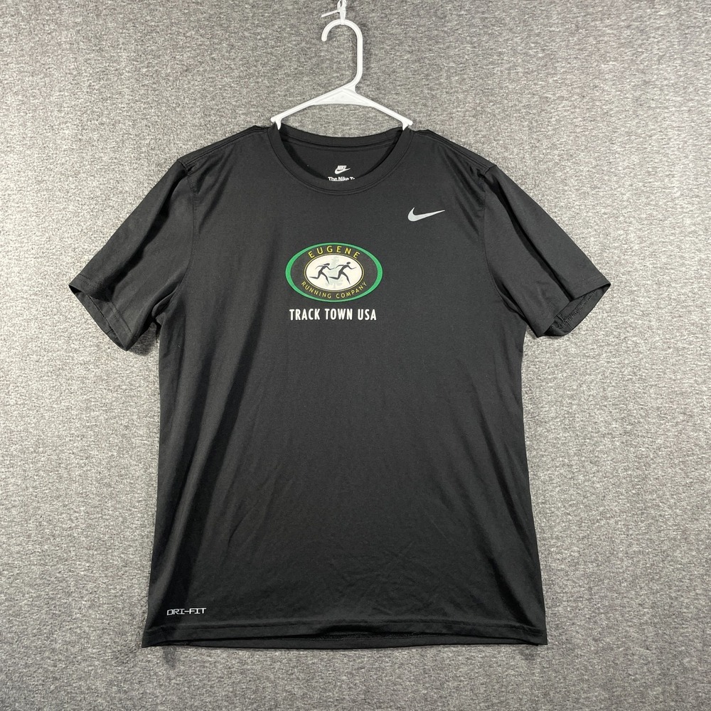 Nike Track Town USA T Shirt Eugene Running Company Mens Large Black
